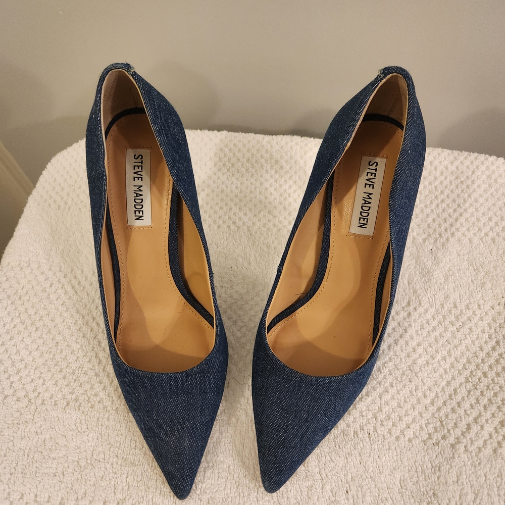 Steve Madden Denim Blue Heels
